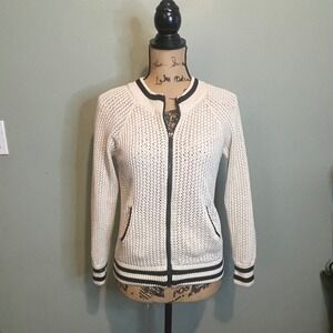 Piperlime Womens Summer Classic Preppy Retro Soft Crochet Sweaters White Small